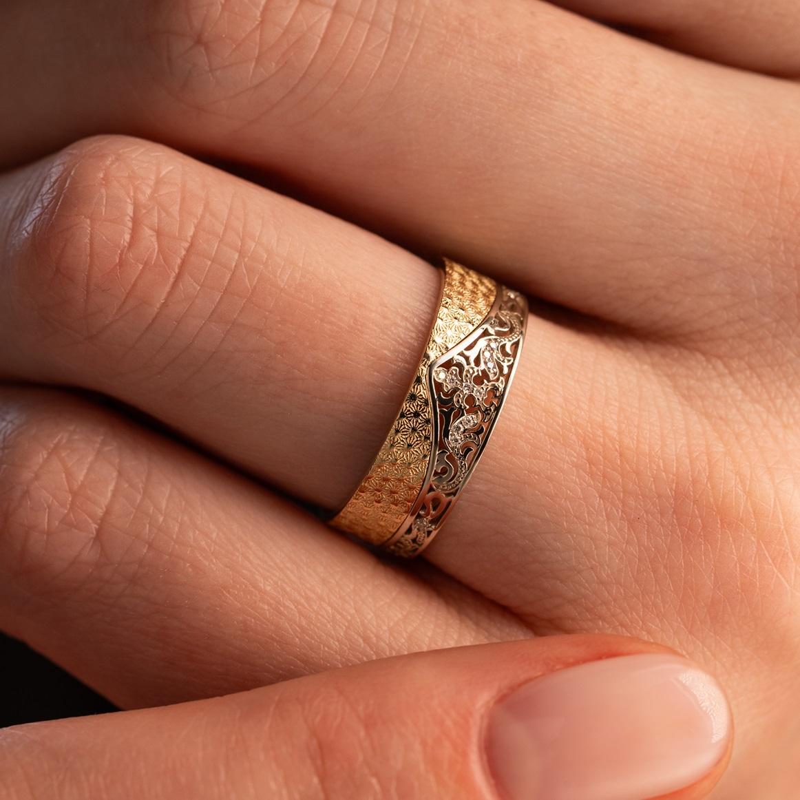 Дизайнерское кольцо с бриллиантами 931891Б