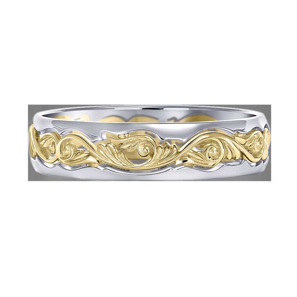 Кольцо из желтого и белого золота 9311126