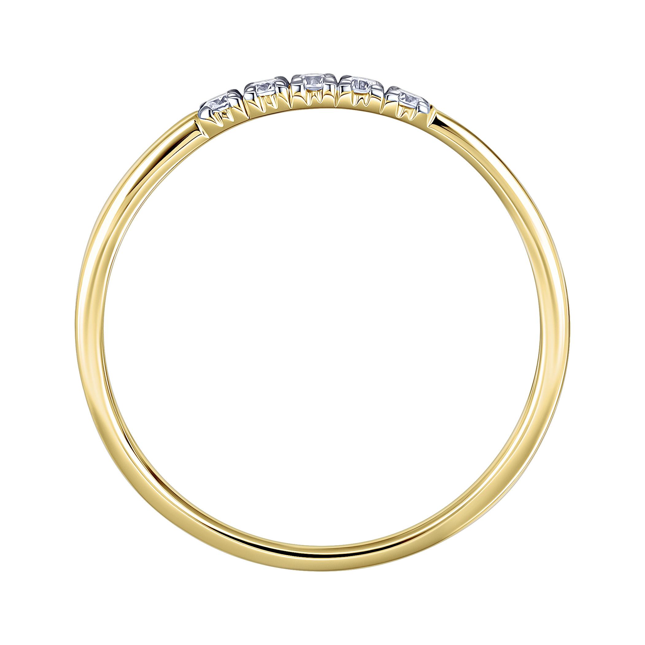 Кольцо из золота с дорожкой бриллиантов 931095Б