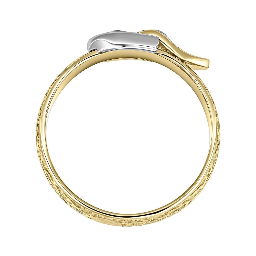 Кольцо из желтого золота с бриллиантами 931945Б