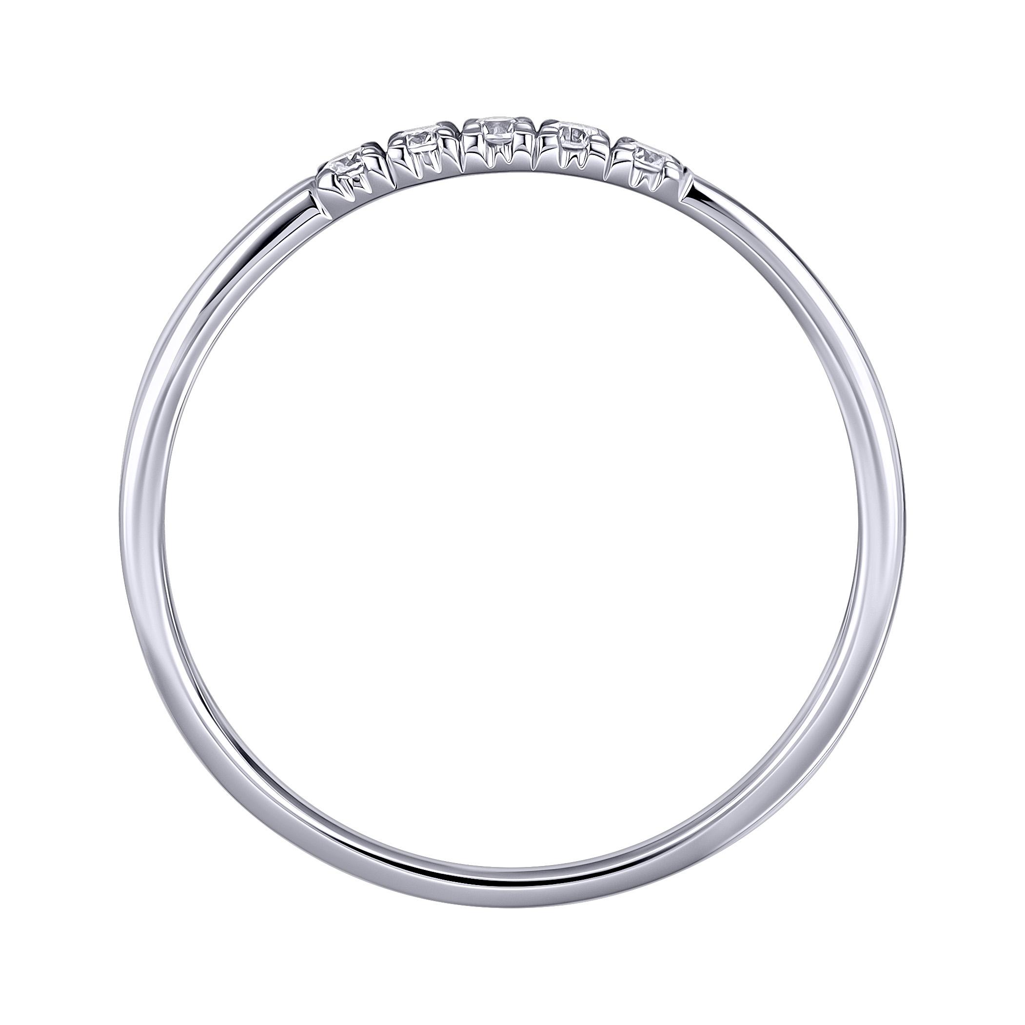 Кольцо из золота с дорожкой бриллиантов 921095Б