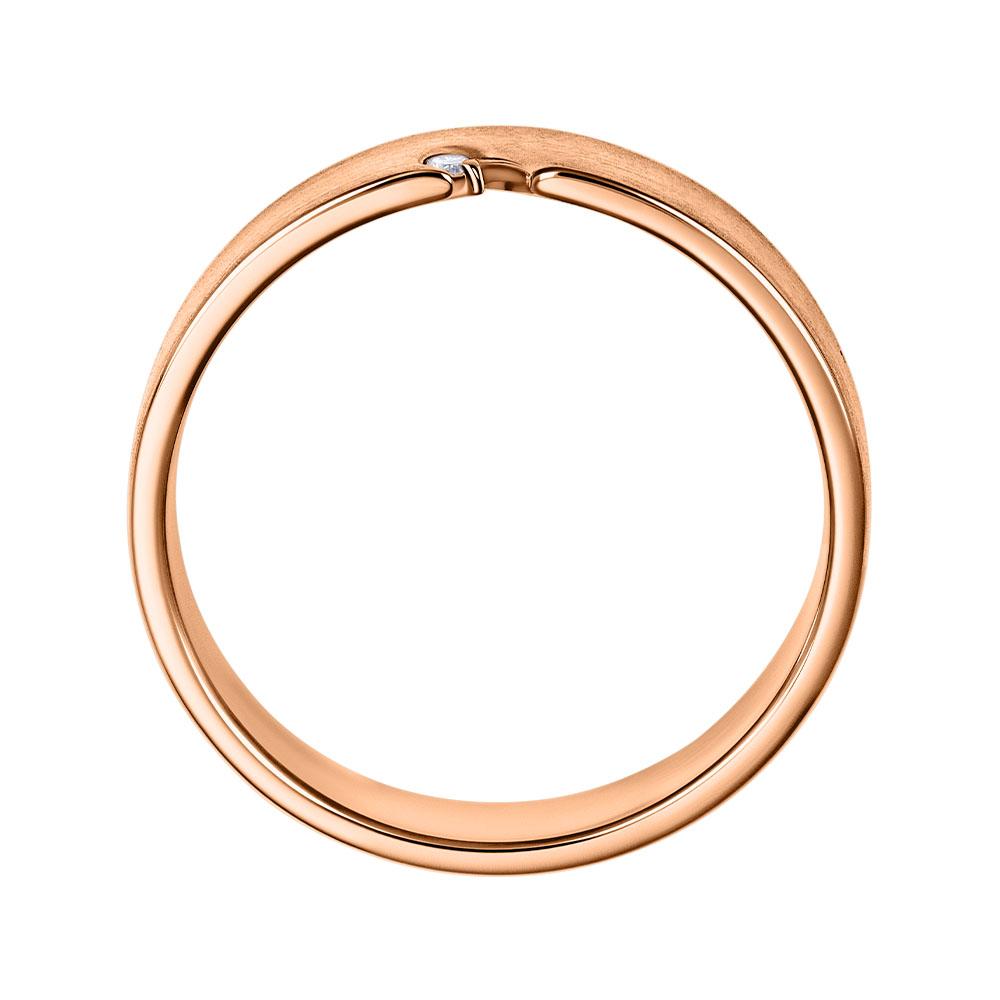 Кольцо из красного золота с бриллиантом 911966Б