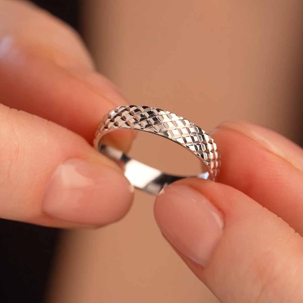 Обручальное кольцо из белого золота 510-000-1003