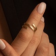 Дизайнерское кольцо из желтого матового золота 720-000-252