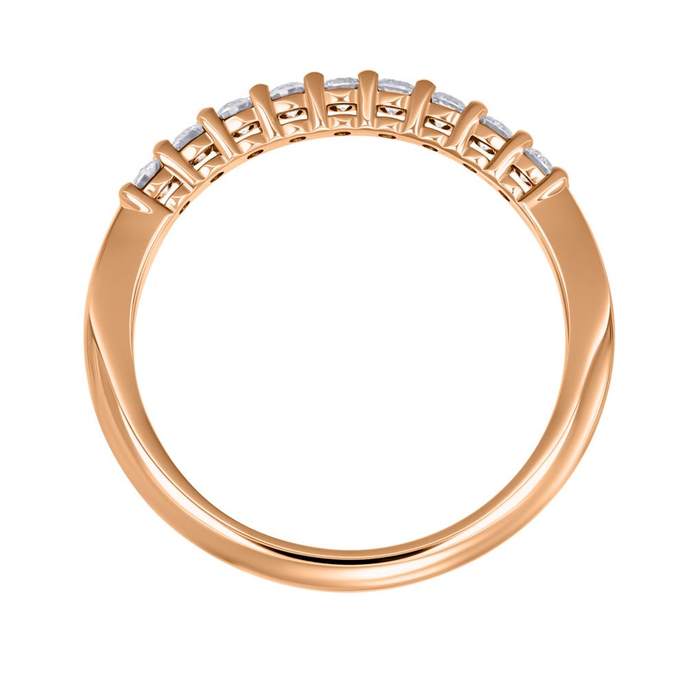 Кольцо из красного золота с бриллиантами 911554Б