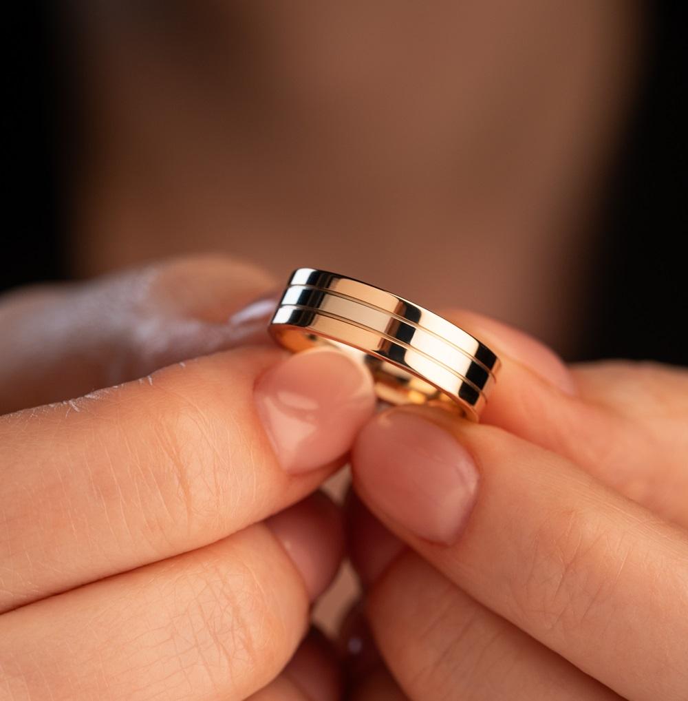 Обручальное кольцо из золота (синтеринг) 450-000-993