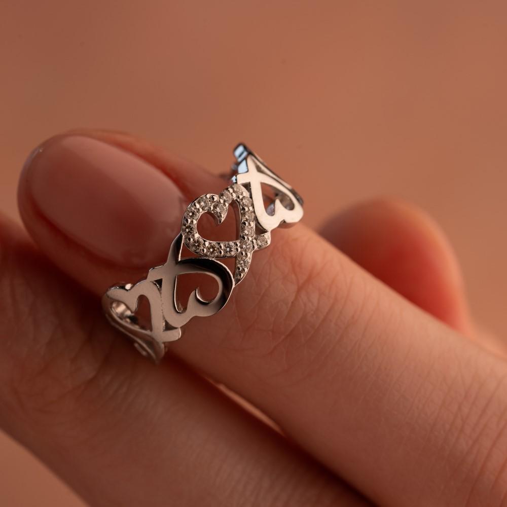 Кольцо из белого золота с бриллиантами 921885Б