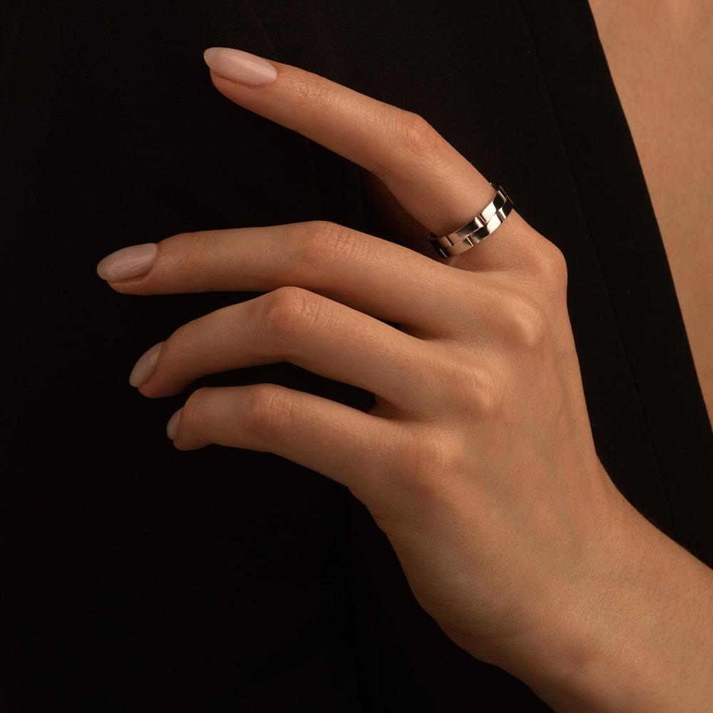 Обручальное кольцо из белого золота 585 пробы 921771