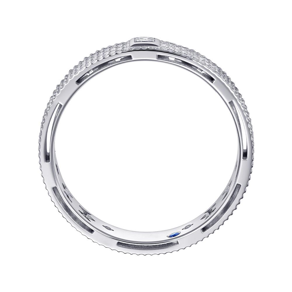 Кольцо из белого золота с бриллиантом и сапфиром 9211038Б