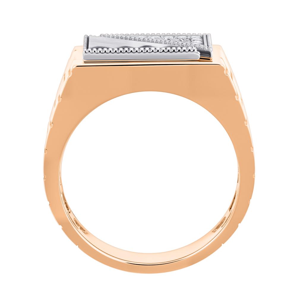 Дизайнерское кольцо из красного золота с бриллиантами 911991Б