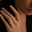 Обручальное кольцо из белого золота с кардиограммой 510-000-180