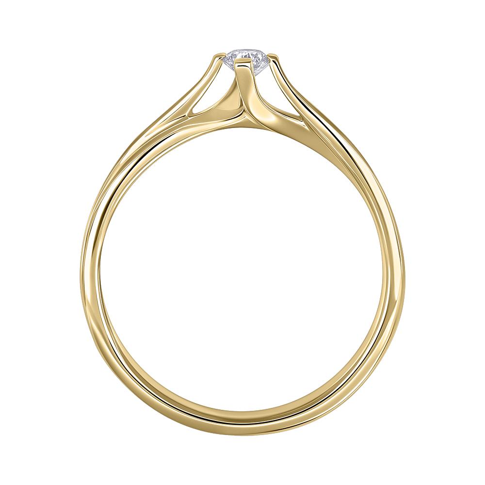 Кольцо из желтого золота с бриллиантом 931120Б