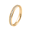 Кольцо из золота 585 пробы узкое с дорожкой бриллиантов 931735Б