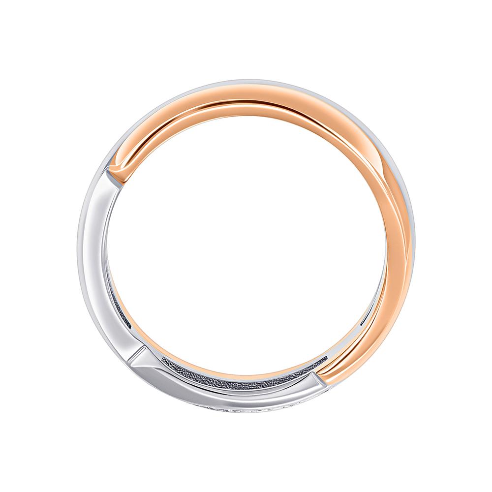 Кольцо из двух видов золота с бриллиантами 911927Б