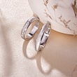 Обручальное кольцо из белого золота фактурное 510-000-074