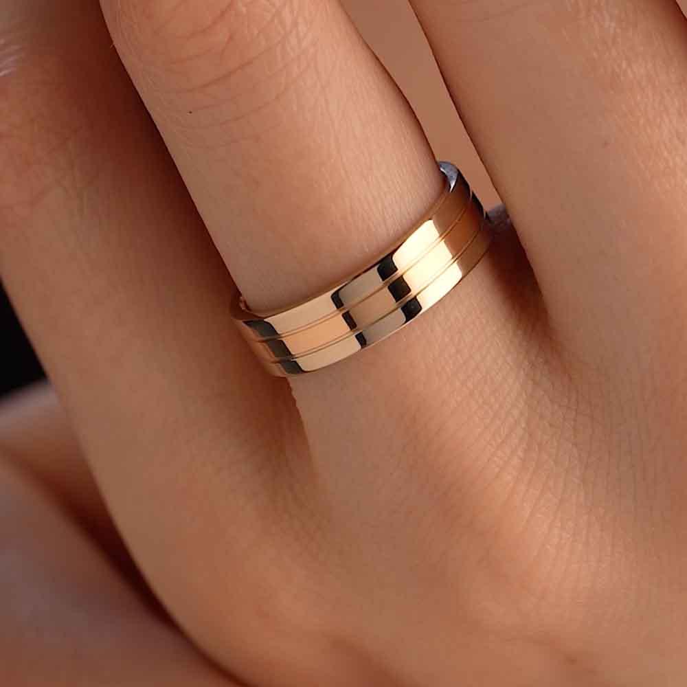 Обручальное кольцо из золота (синтеринг) 480-000-993