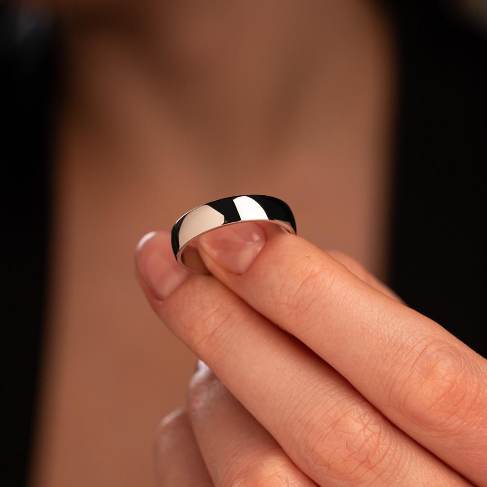 Обручальное кольцо из белого золота 210-000-310