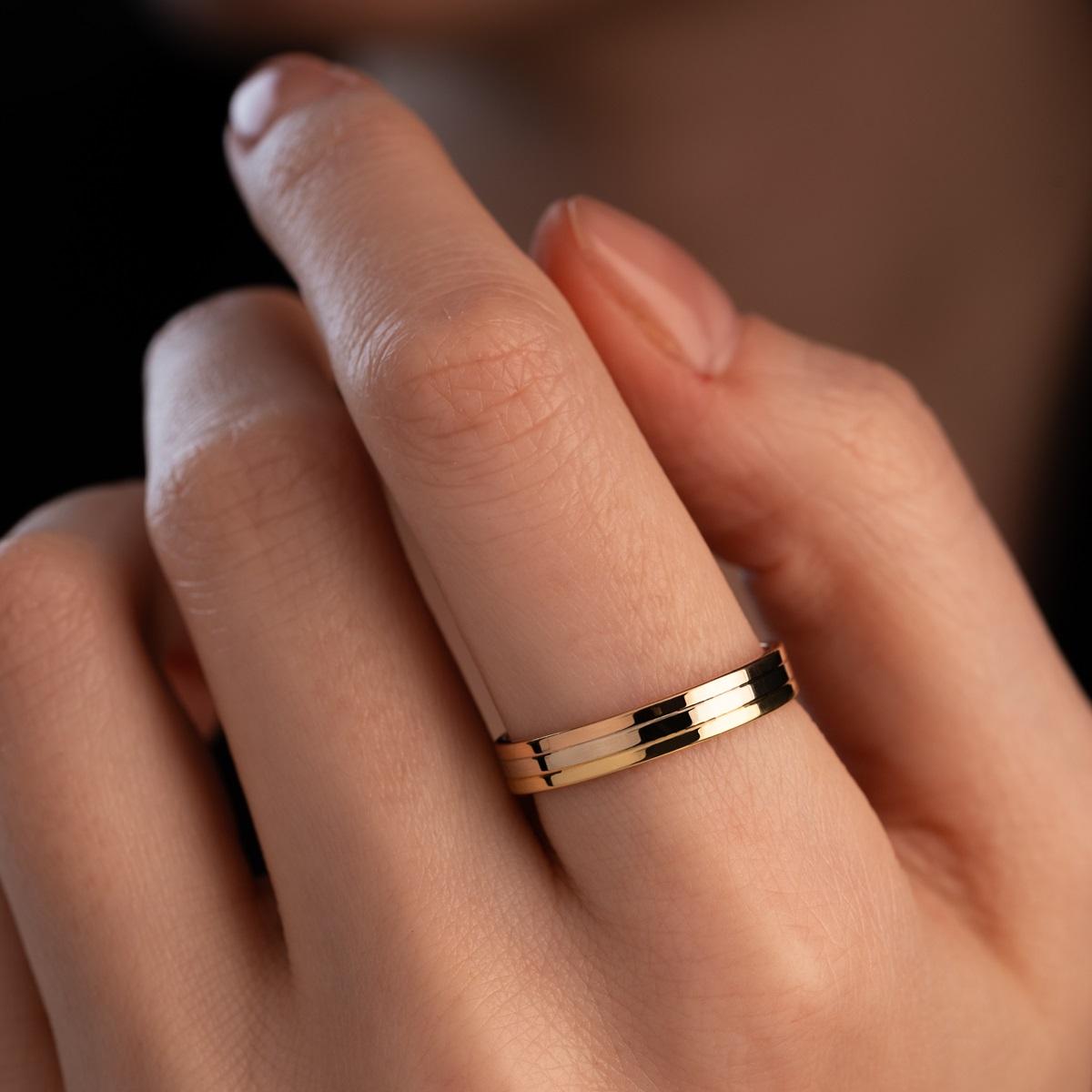 Обручальное кольцо из золота (синтеринг) 490-000-903