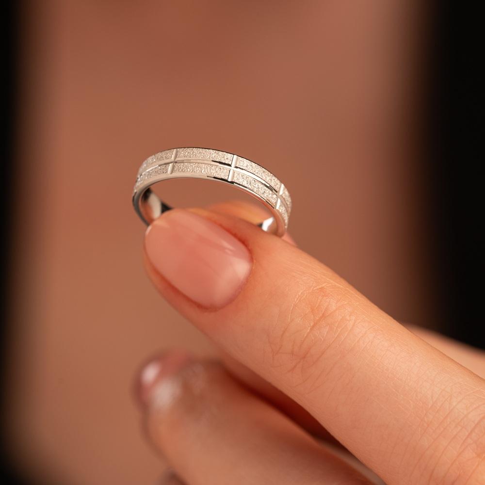 Обручальное кольцо из белого золота 210-000-932