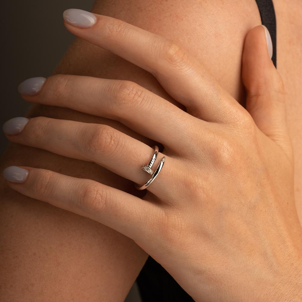 Кольцо из белого золота 585 пробы дизайнерское 921516Б