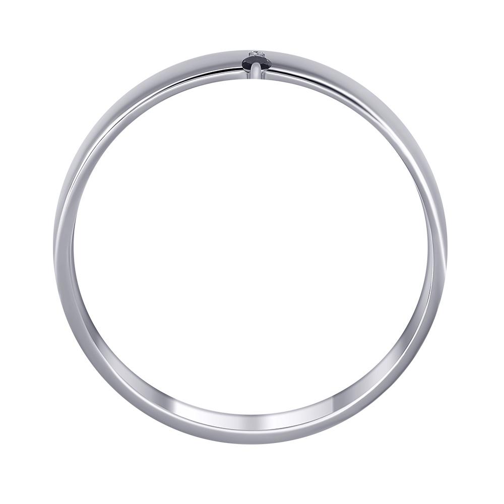 Кольцо из золота с черным и белыми бриллиантами 921981-2ЧБ