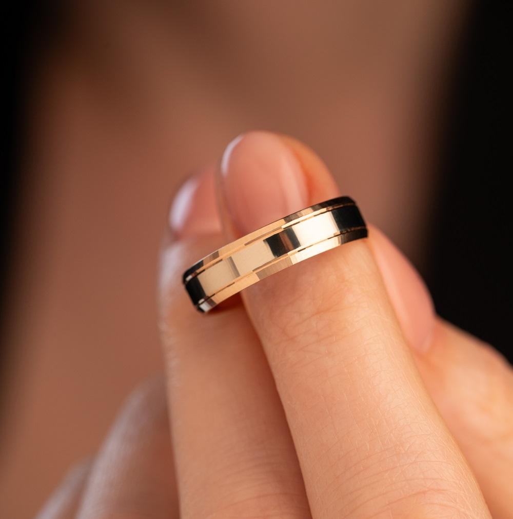 Обручальное кольцо из золота (синтеринг) 450-000-415