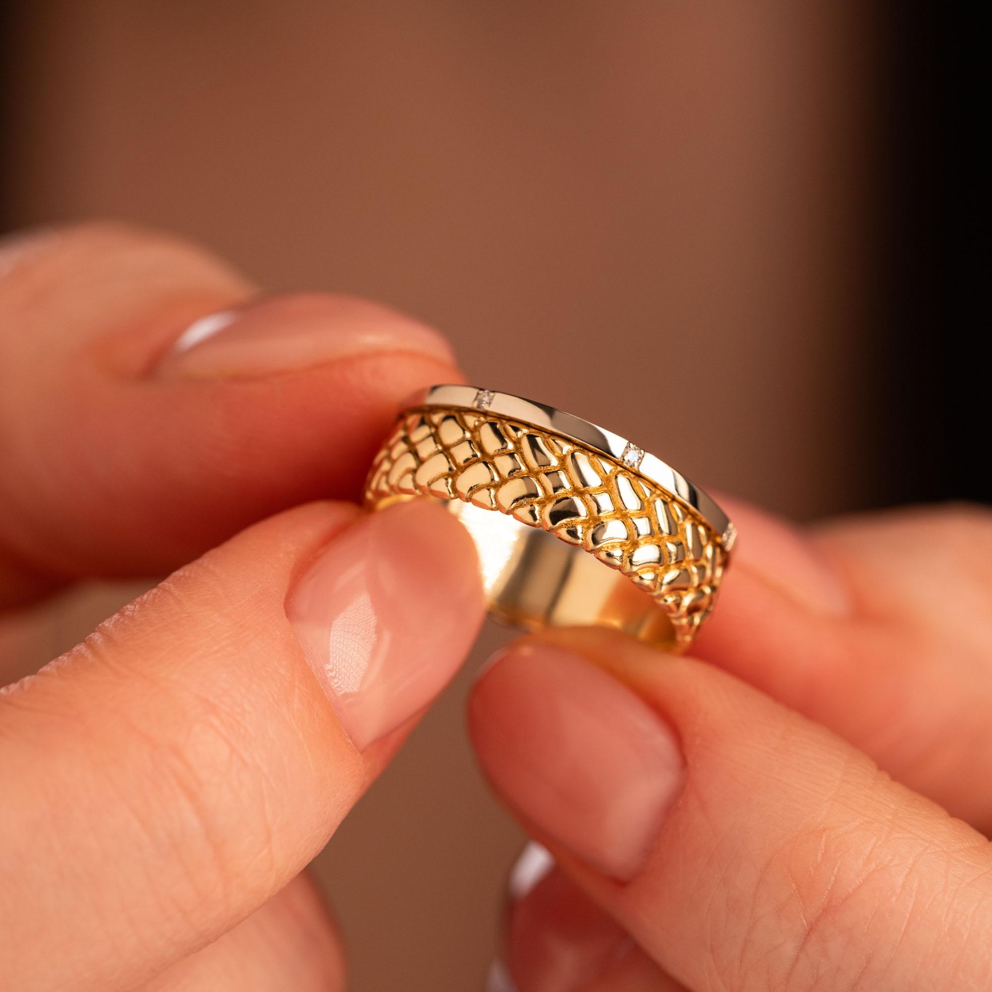 Обручальное кольцо с бриллиантами 931809-2Б