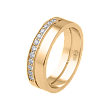 Кольцо широкое из желтого золота с бриллиантами 931645Б