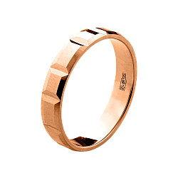 Обручальное кольцо из красного золота 500-000-058