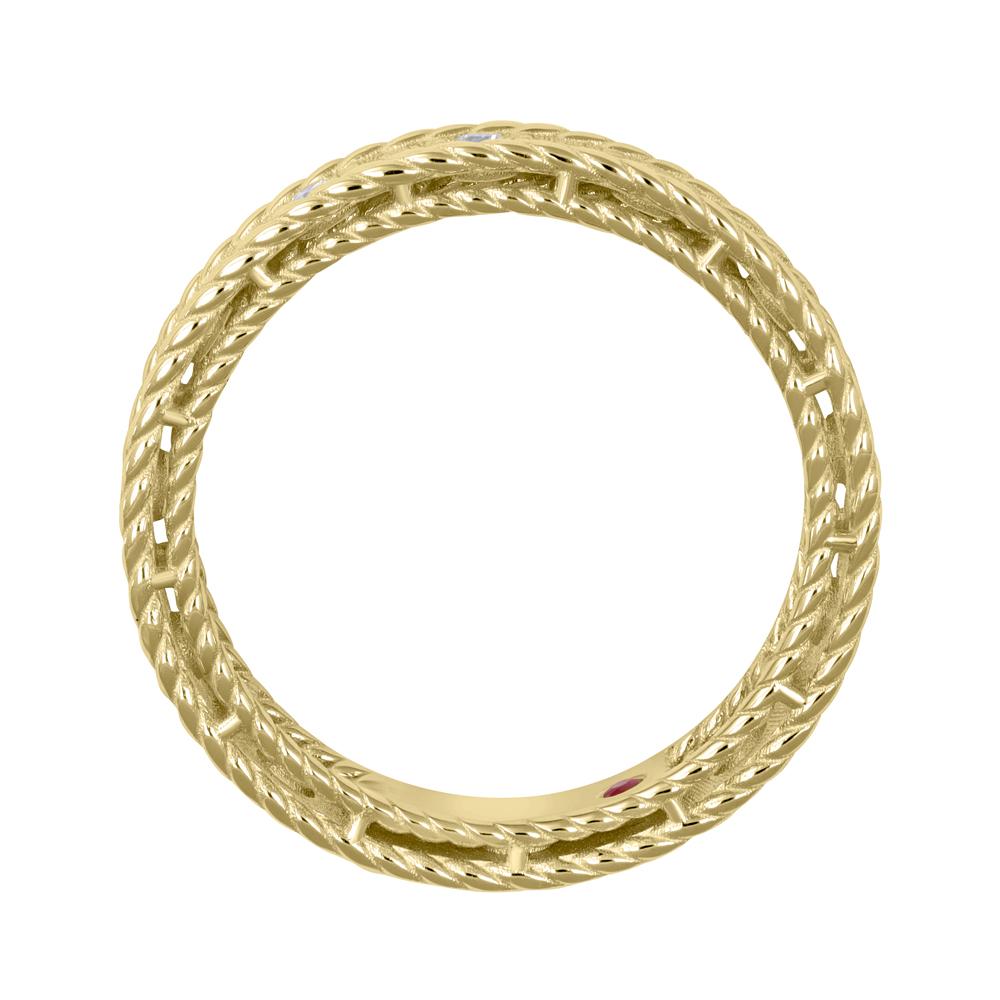 Кольцо из желтого золота с бриллиантами 931821Б