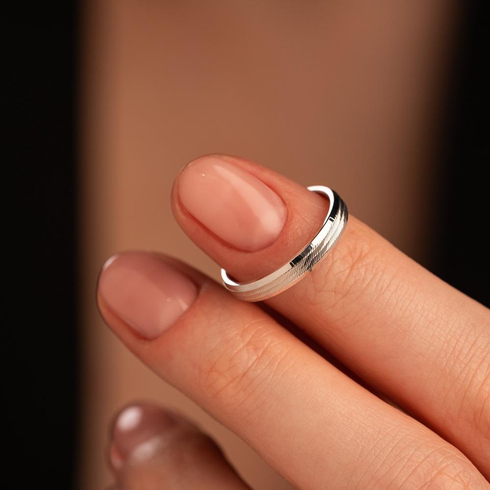 Обручальное кольцо из белого золота 510-000-1021