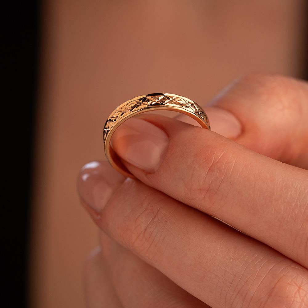 Обручальное кольцо из красного золота 200-000-128