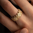 Кольцо из желтого золота 585 пробы с бриллиантами 931826Б
