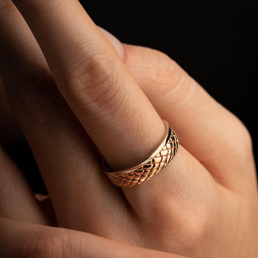 Кольцо из крансного и белого золота 911809