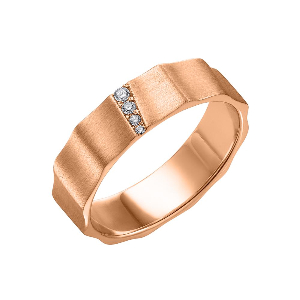 Кольцо из красного золота 585 пробы с бриллиантами 911769-2Б