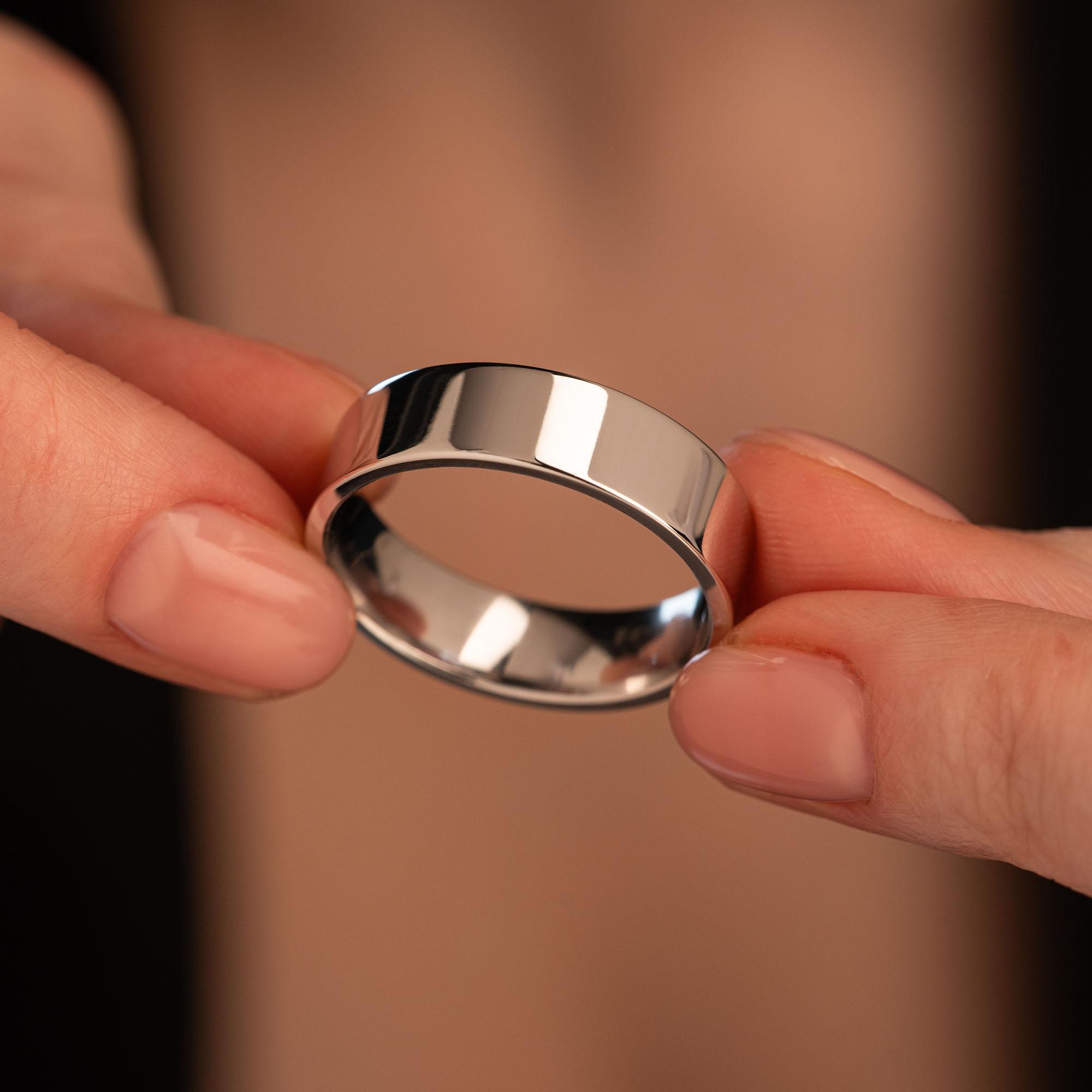 Обручальное кольцо из белого золота 410-000-364