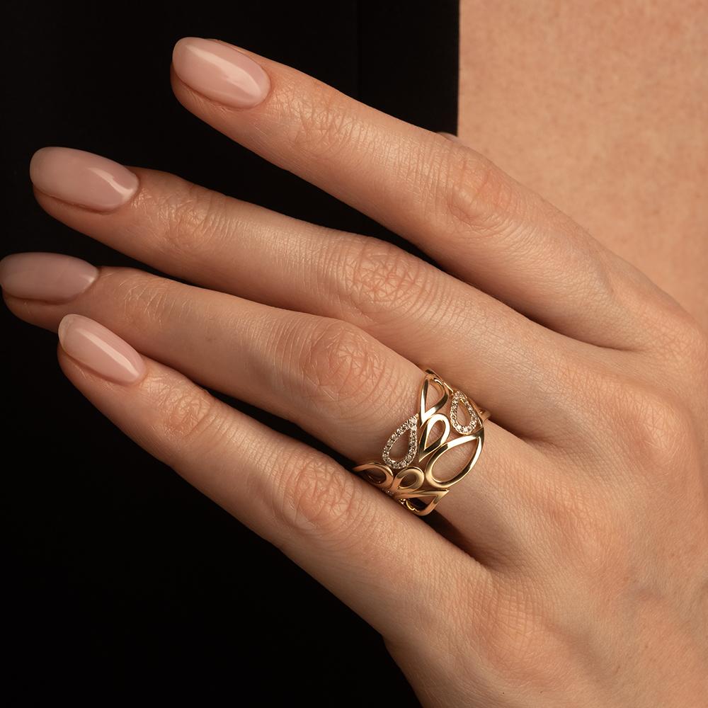 Кольцо из золота с бриллиантами 931638Б