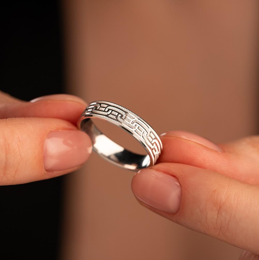 Обручальное кольцо из белого золота 510-000-1016