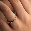 Дизайнерское кольцо из желтого золота 585 пробы с бриллинтами 931822Б
