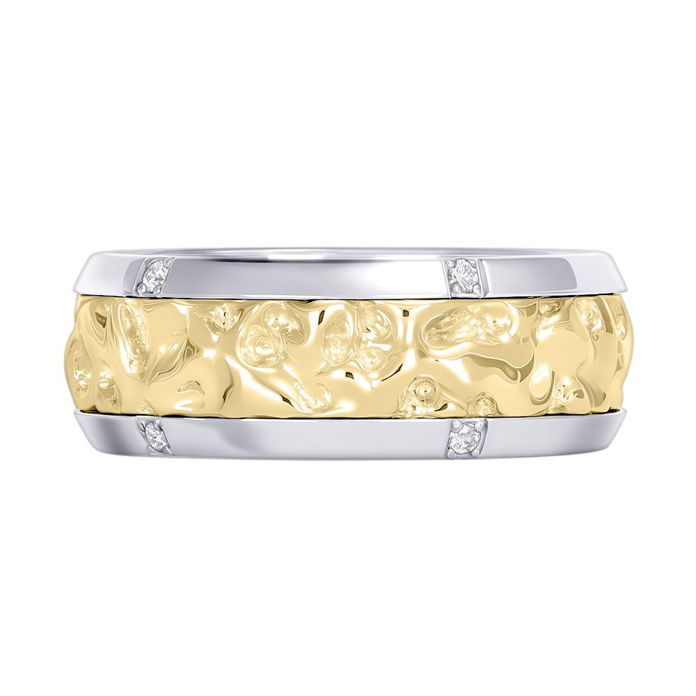 Кольцо из желтого и белого золота с бриллиантами 9311116Б