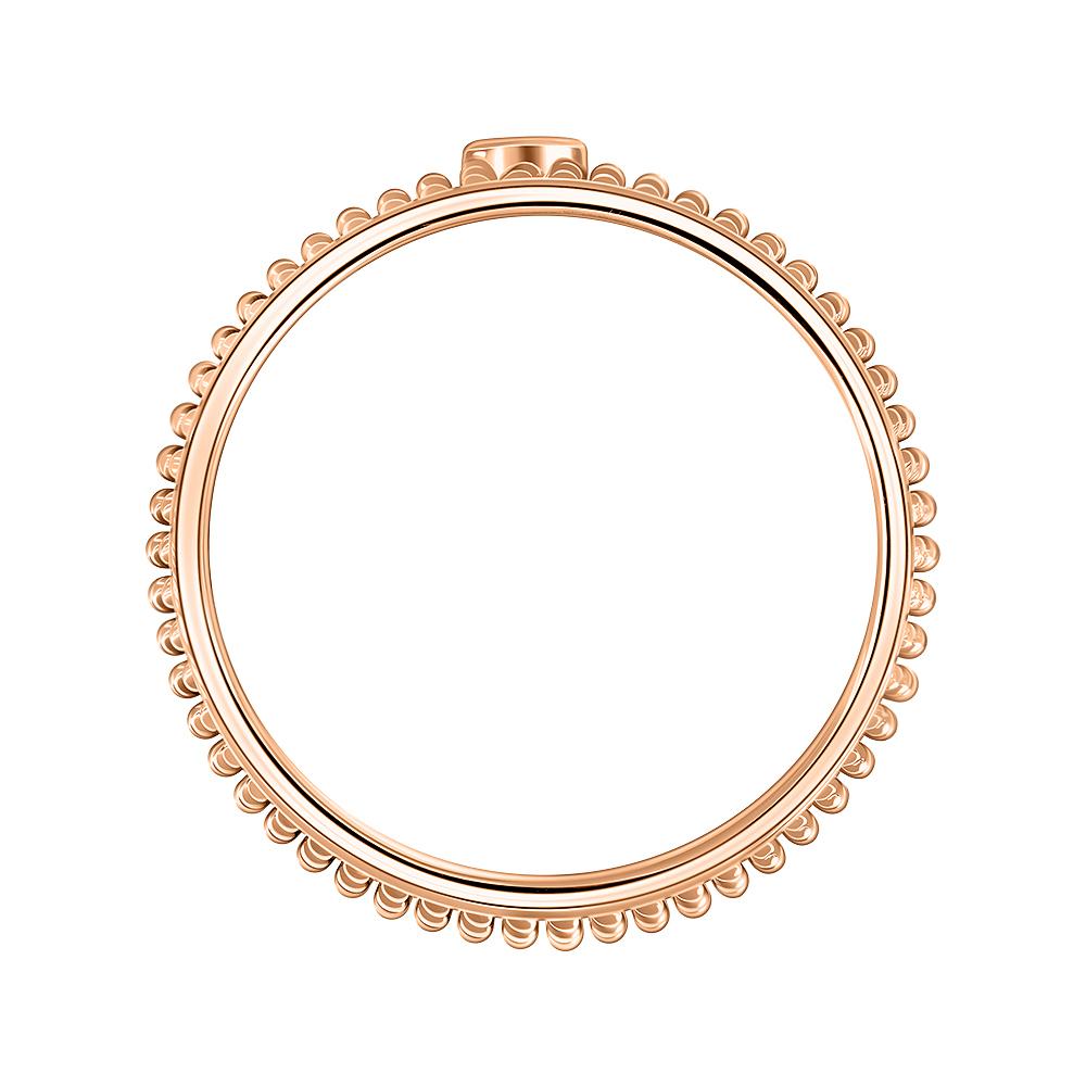 Кольцо из красного золота с бриллиантом 911407Б