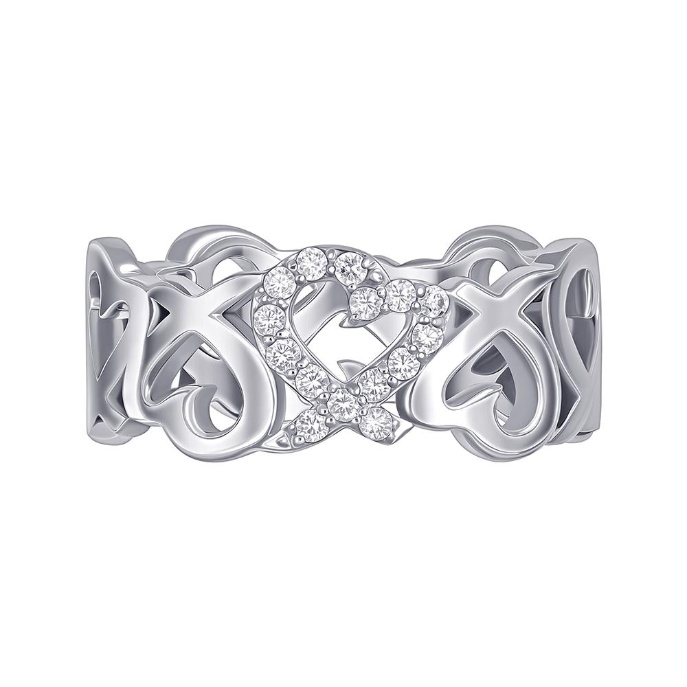 Кольцо из белого золота с бриллиантами 921885Б