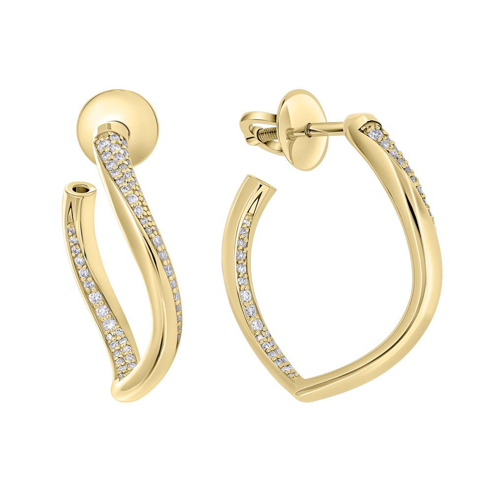 Серьги с бриллиантовой дорожкой 932827Б