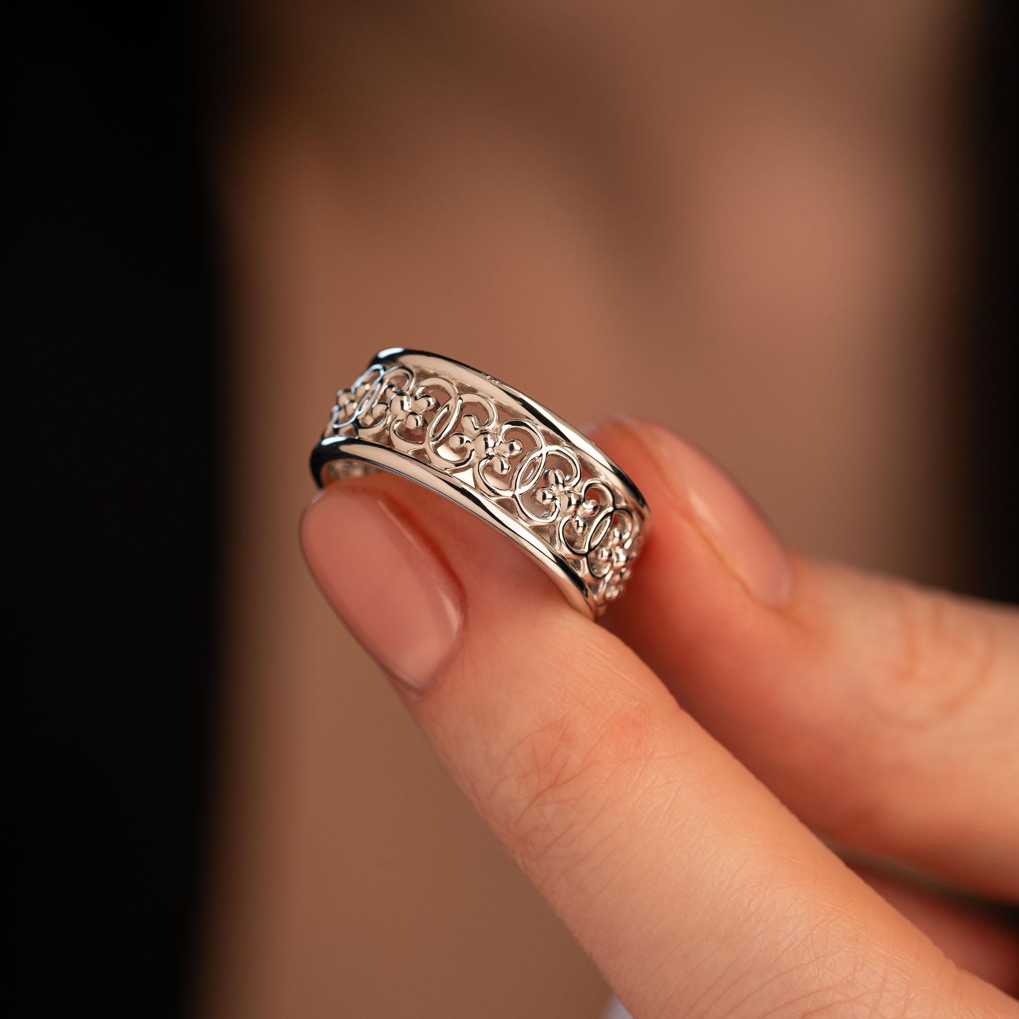 Кольцо из белого золота 921448