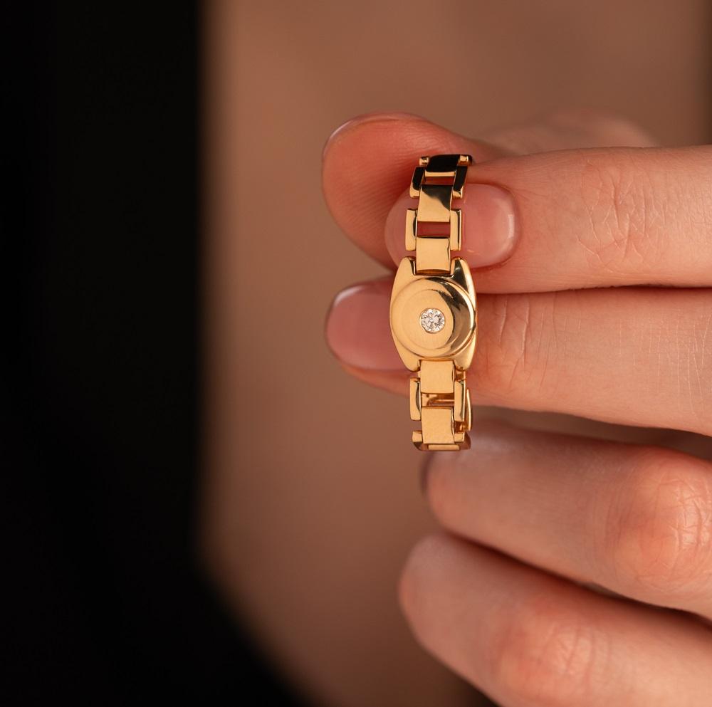 Кольцо подвижное из красного золота 911177Б