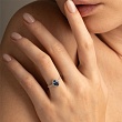 Помолвочное кольцо с сапфиром и бриллиантами 921806С