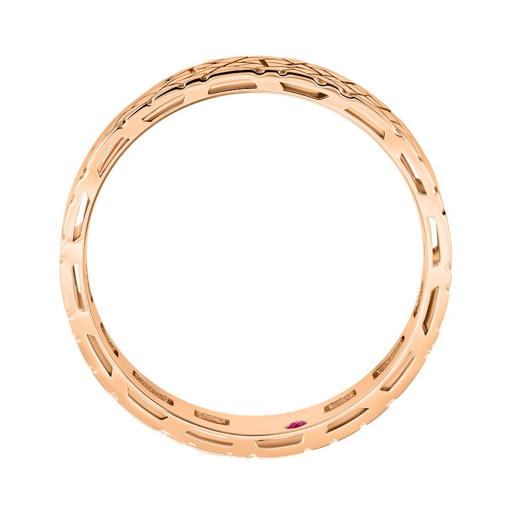 Кольцо из красного золота с рубином 9111069