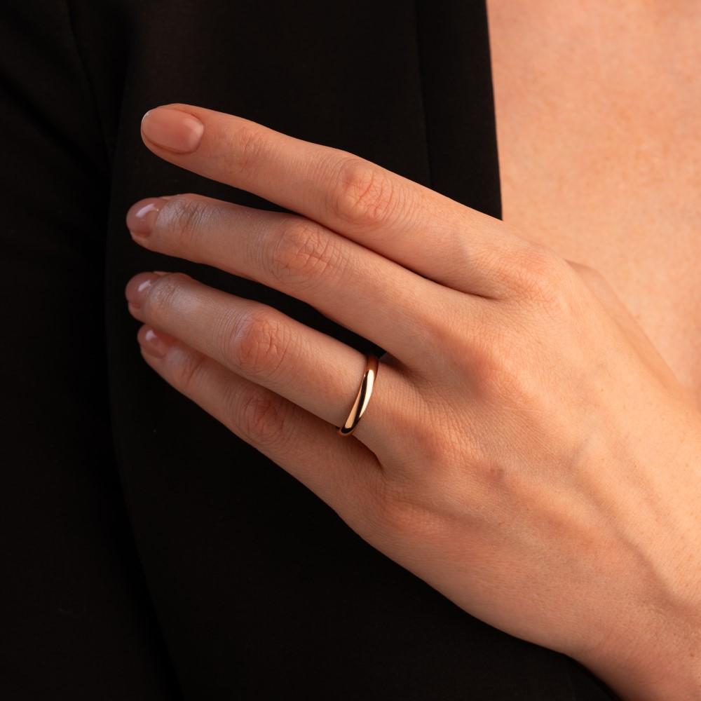 Обручальное кольцо из красного золота 100-000-530