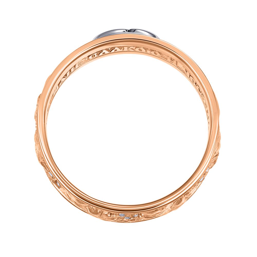 Кольцо из красного золота с бриллиантами 911958Б