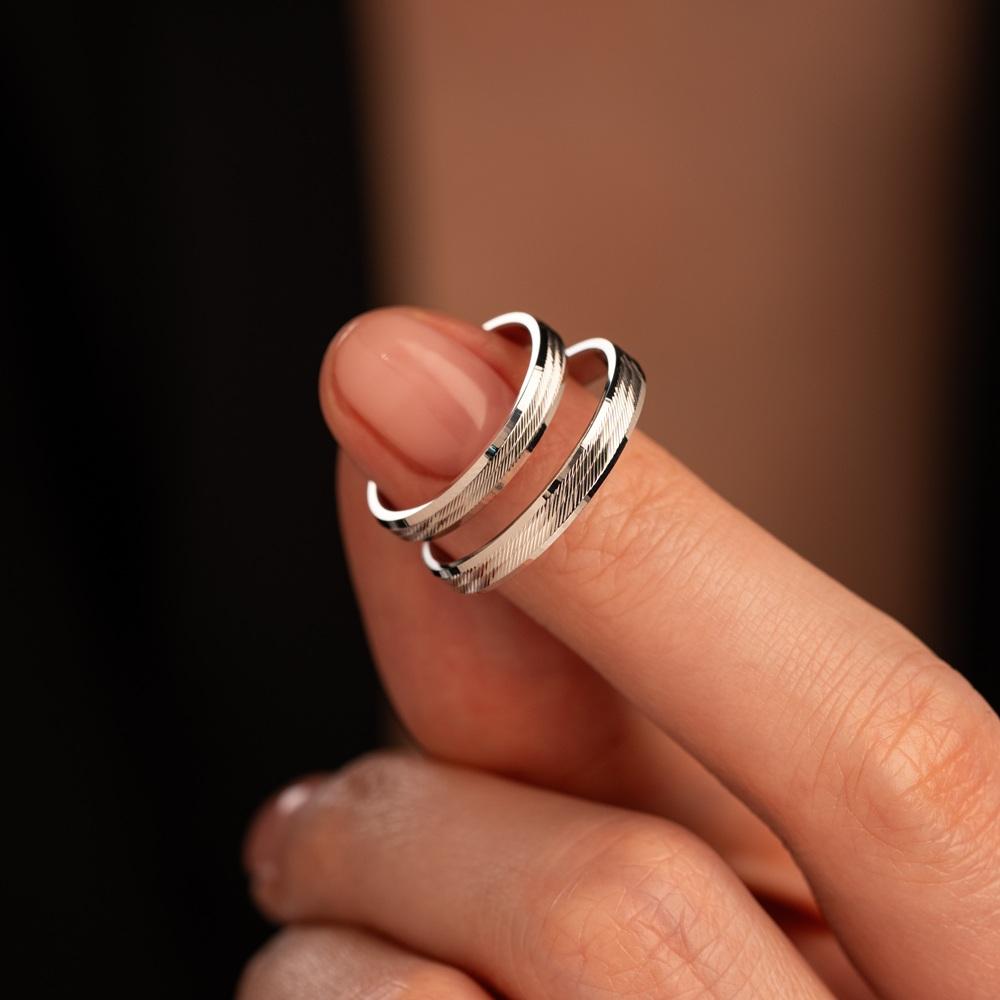 Обручальное кольцо из белого золота 510-000-1021